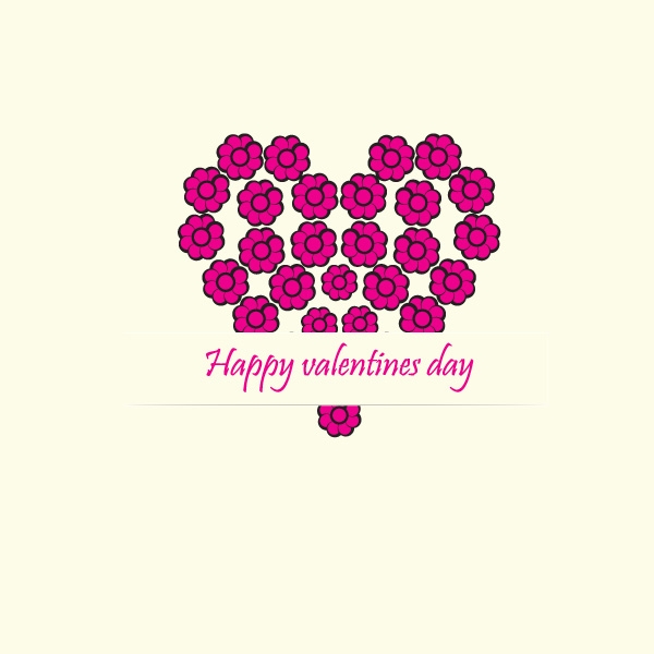 Pink Flowery Heart